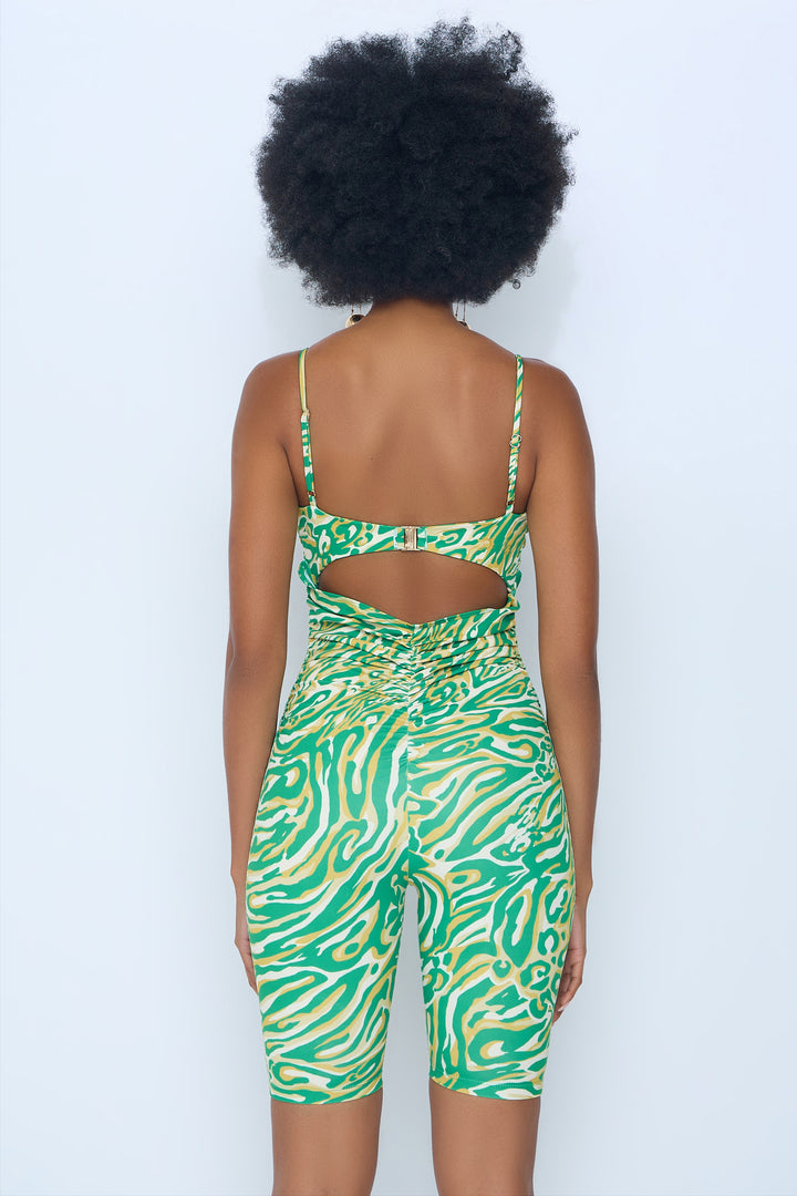 EVERYDAY EASE BODYSUIT - GREEN PRINT
