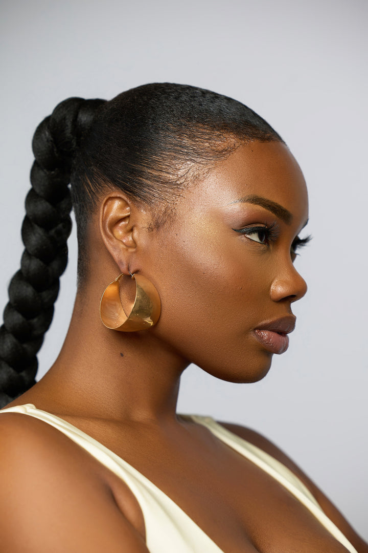 LIFE IS GOLDEN - BOLD HOOP EARRINGS