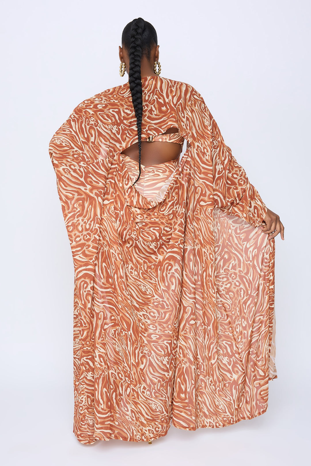 BREATHLESS MOMENTS COVERUP - BROWN PRINT